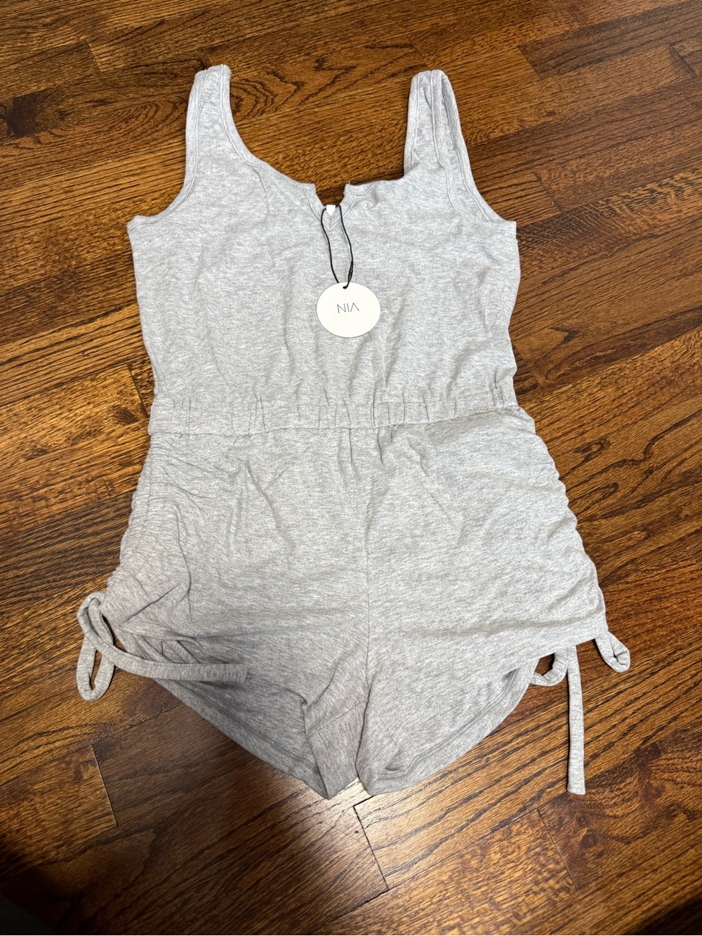 Gray Romper Shorts - Casual Tank Romper